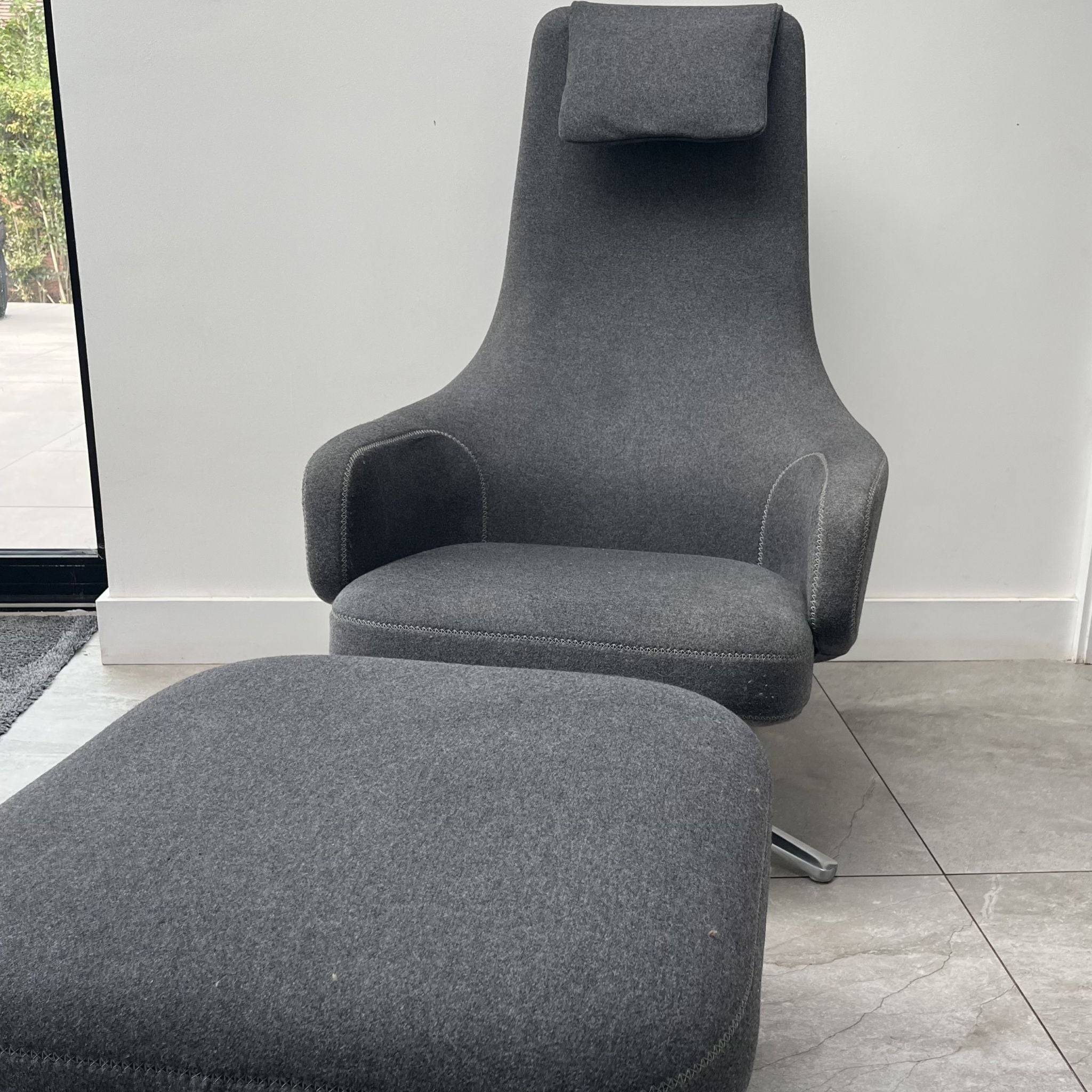 Antonio Citterio Repos Lounge Chair and Ottoman for Vitra