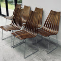 6 Hans Brattrud Rosewood Scandia Chairs for Hove Mobler