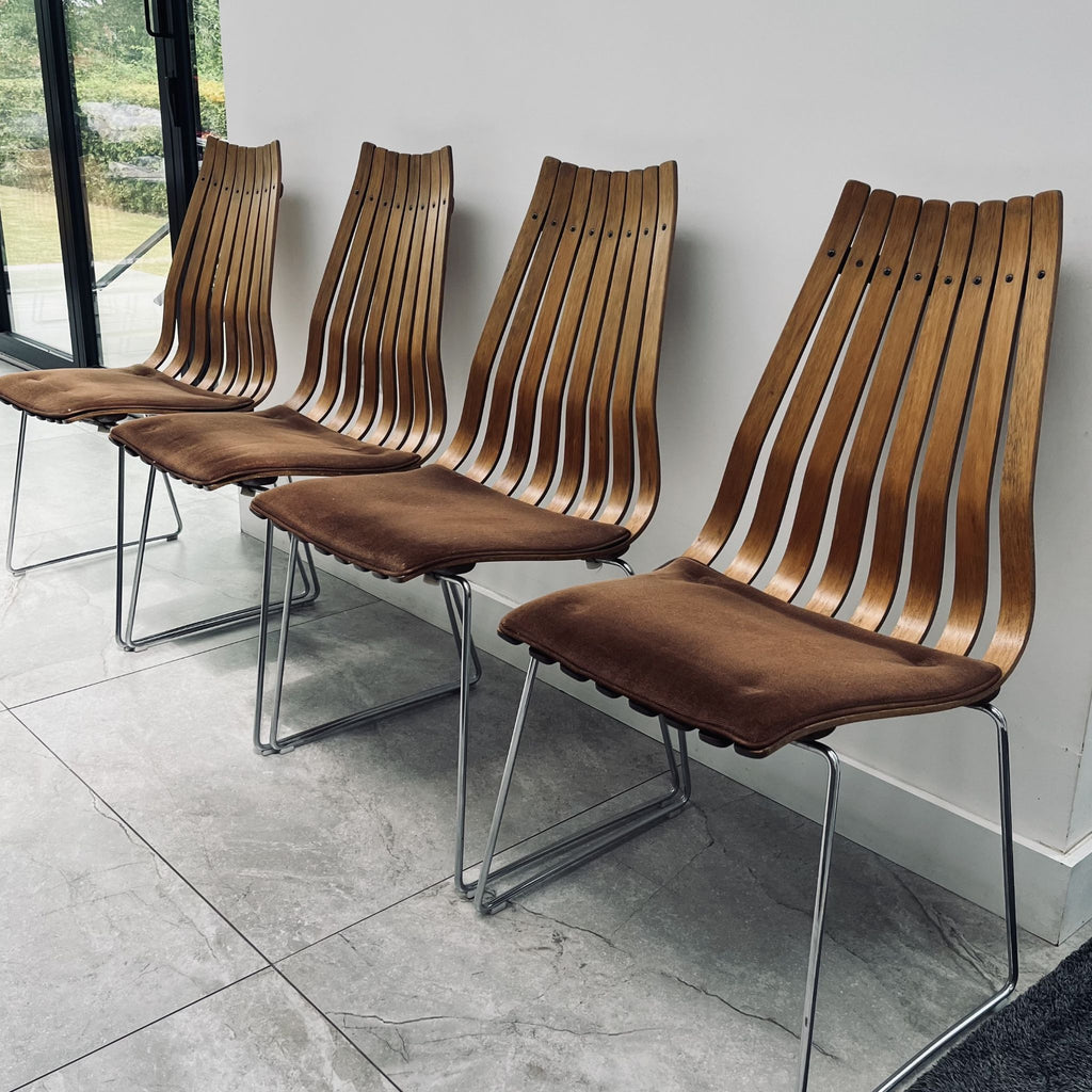 4 Hans Brattrud Rosewood Scandia Chairs for Hove Mobler