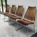 4 Hans Brattrud Rosewood Scandia Chairs for Hove Mobler