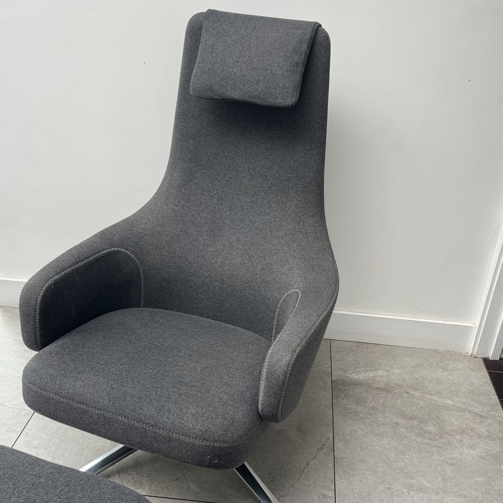 Antonio Citterio Repos Lounge Chair and Ottoman for Vitra