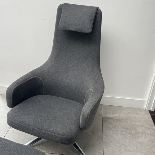Antonio Citterio Repos Lounge Chair and Ottoman for Vitra