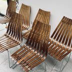 6 Hans Brattrud Rosewood Scandia Chairs for Hove Mobler
