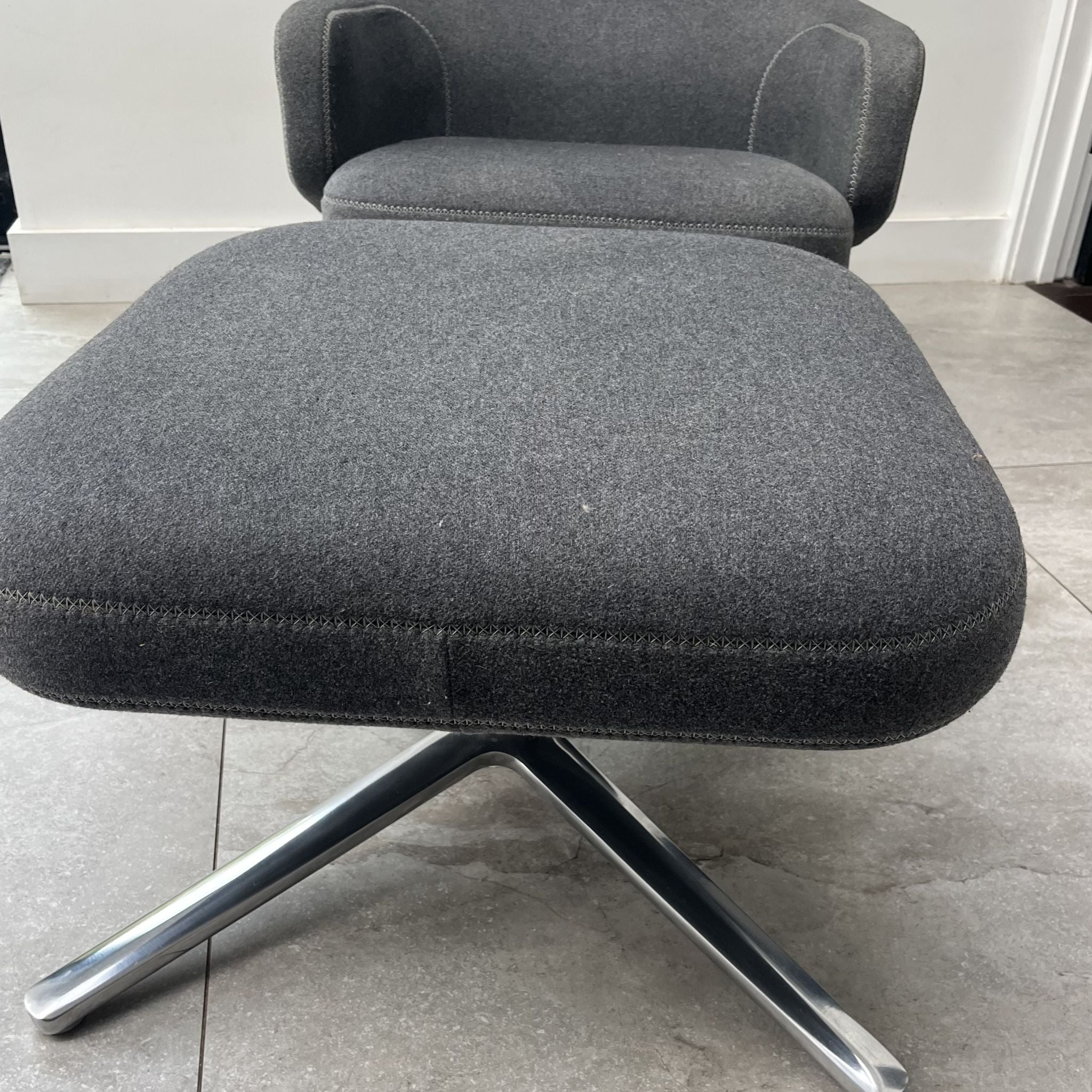 Antonio Citterio Repos Lounge Chair and Ottoman for Vitra