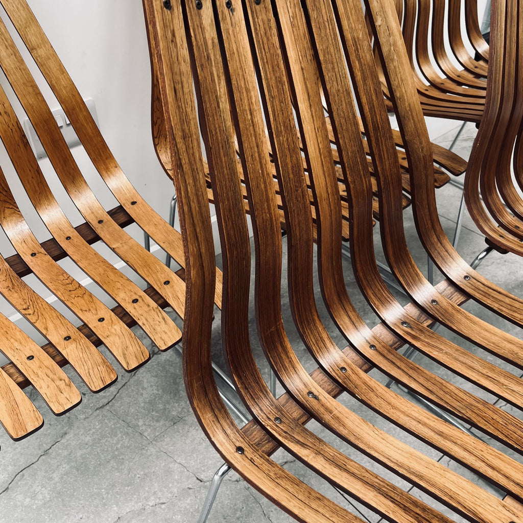 6 Hans Brattrud Rosewood Scandia Chairs for Hove Mobler