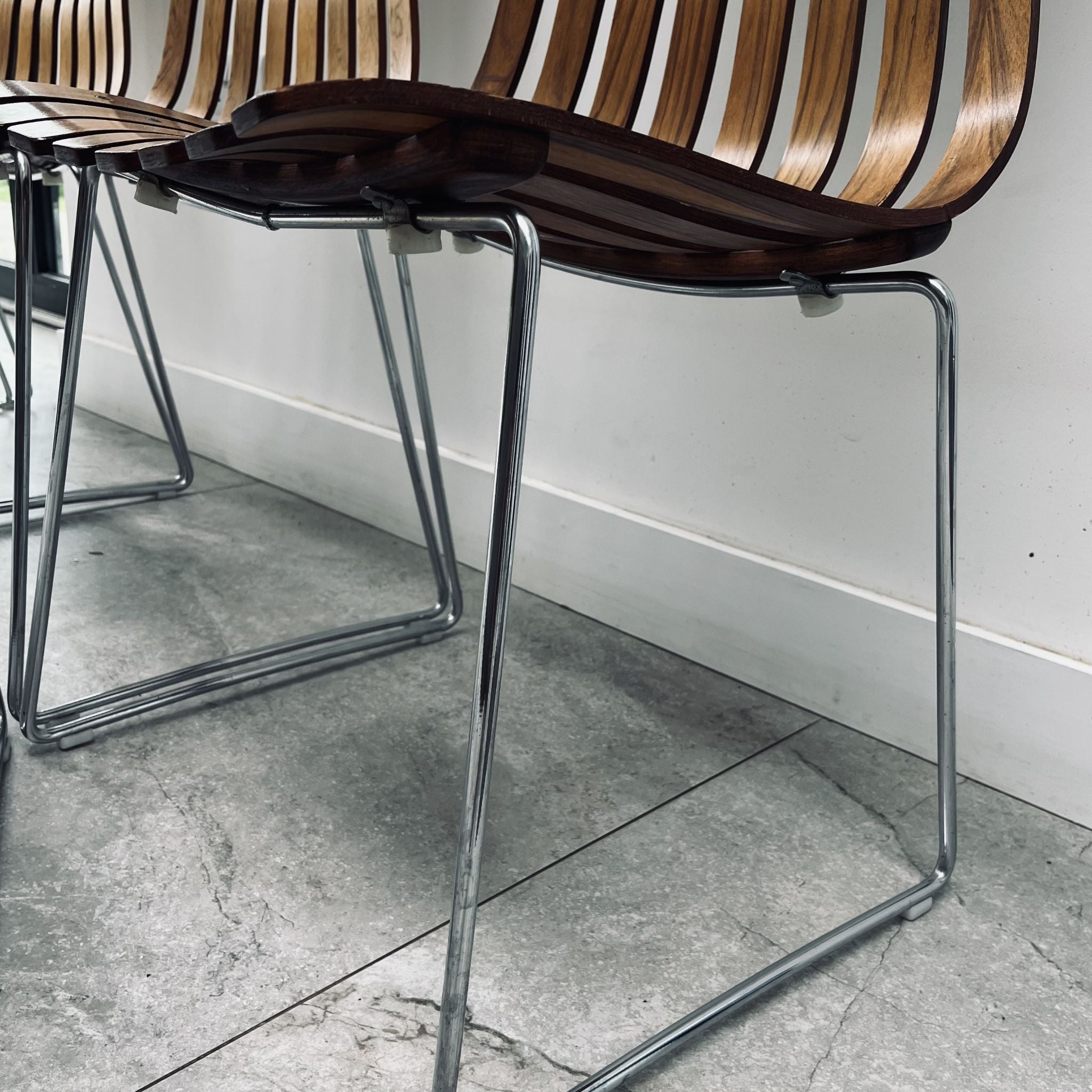 6 Hans Brattrud Rosewood Scandia Chairs for Hove Mobler