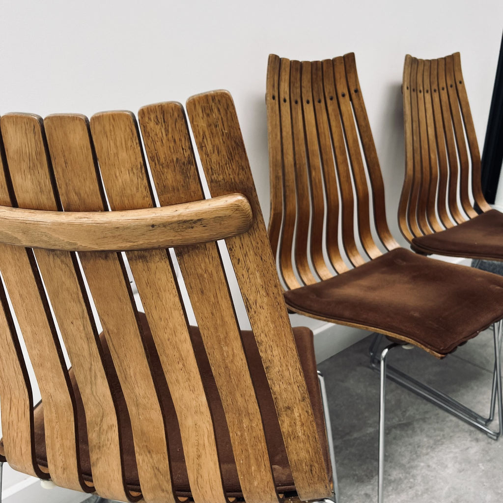 4 Hans Brattrud Rosewood Scandia Chairs for Hove Mobler