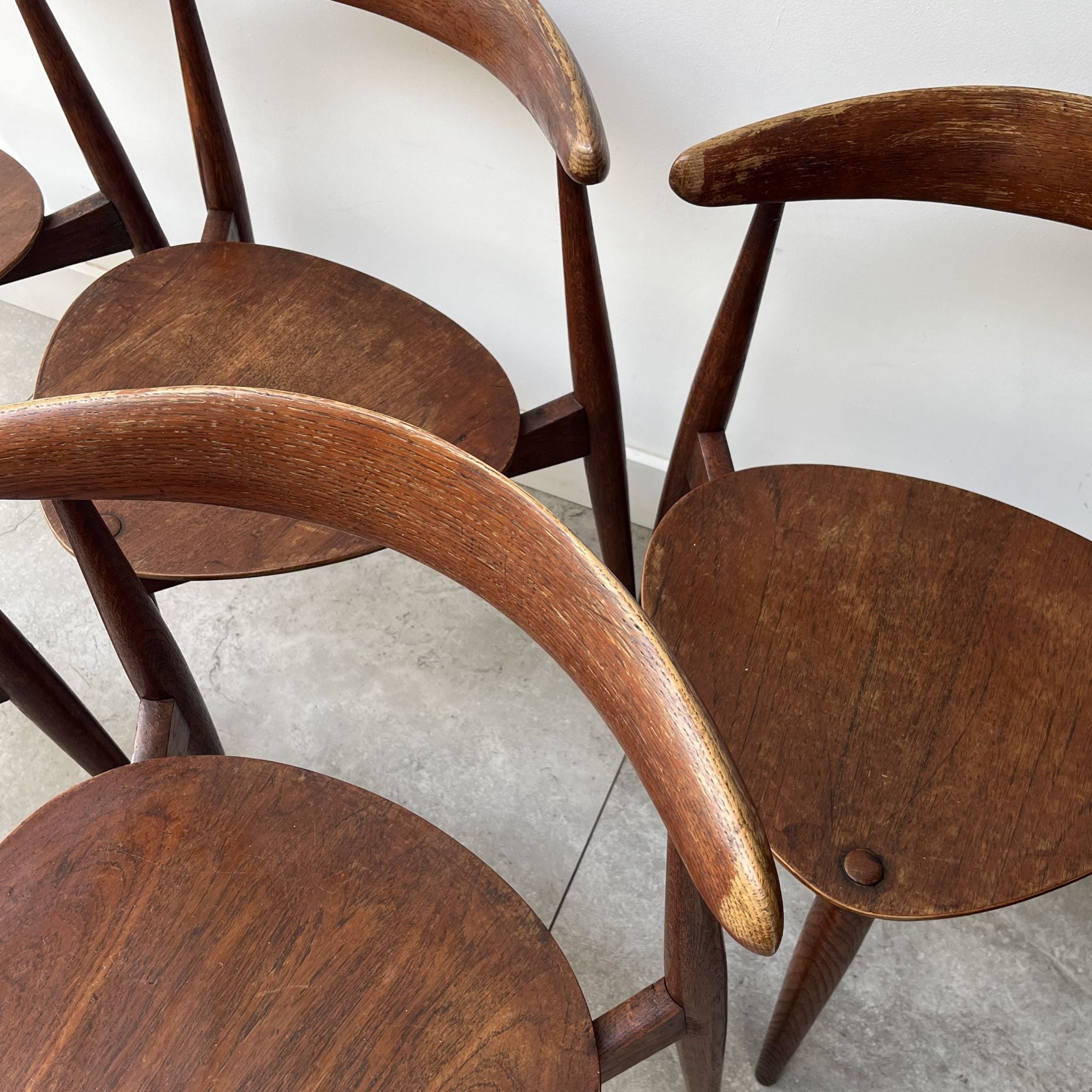 5 Hans Wegner Heart Chairs for Fritz Hansen