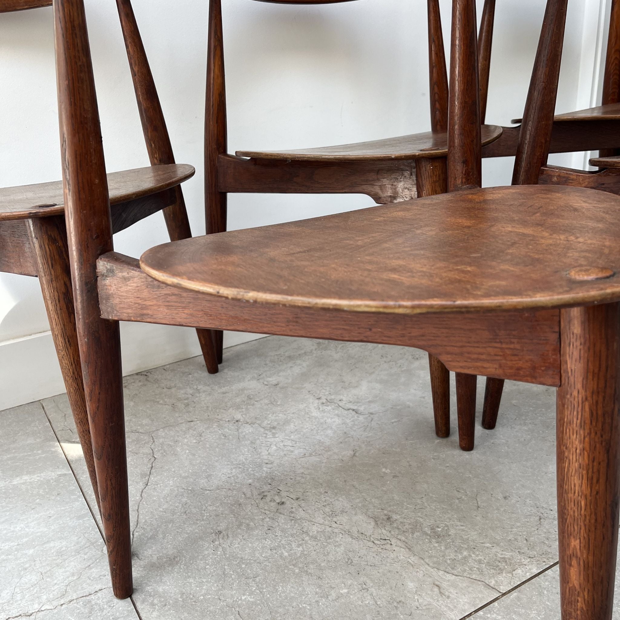 5 Hans Wegner Heart Chairs for Fritz Hansen