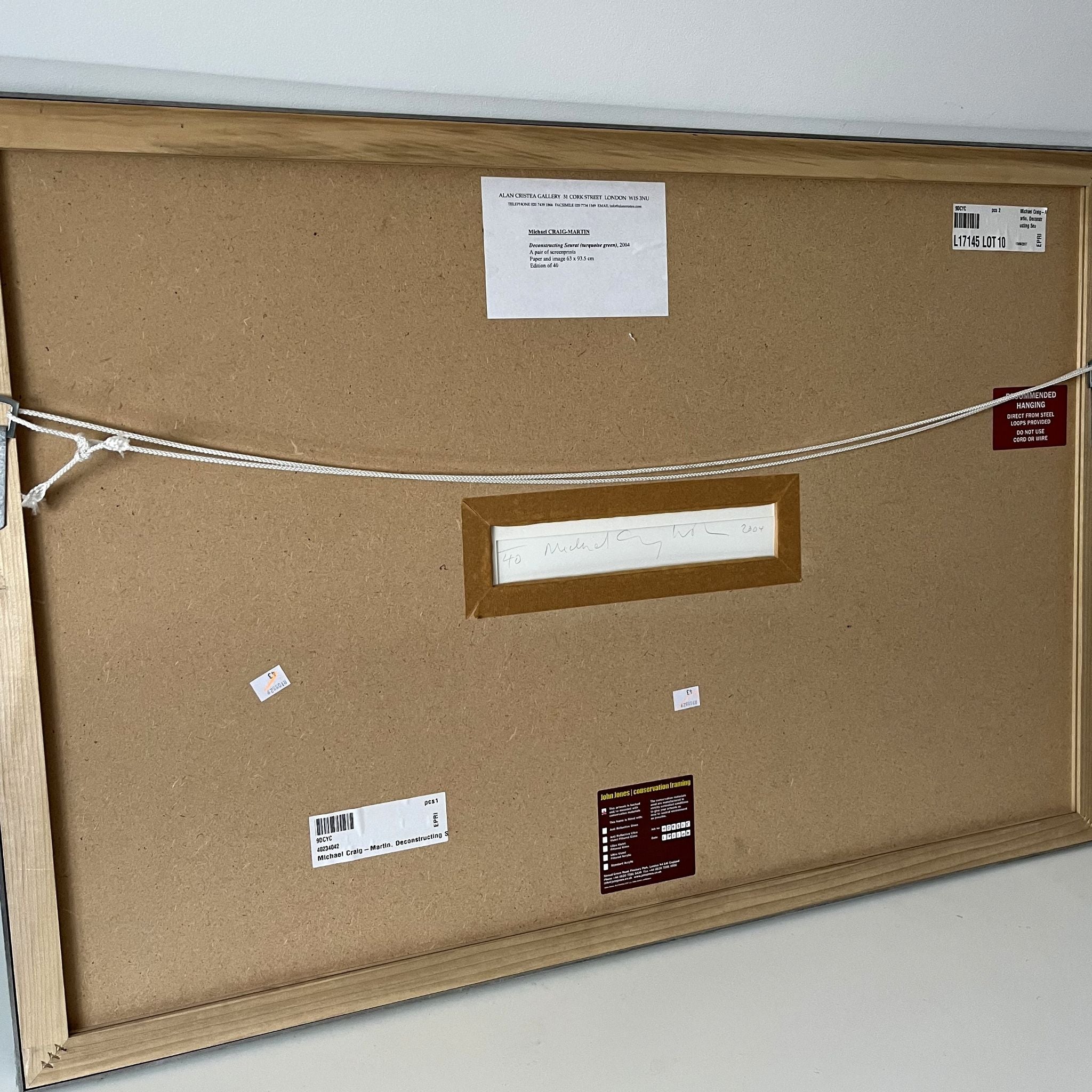 Sir Michael Craig-Martin (1941-) Deconstructing Seurat