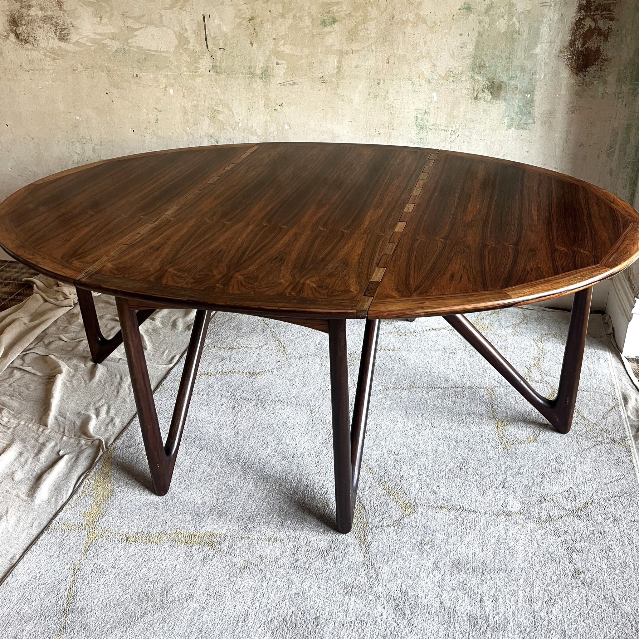 Kurt Ostervig Rosewood Gateleg Dining Table