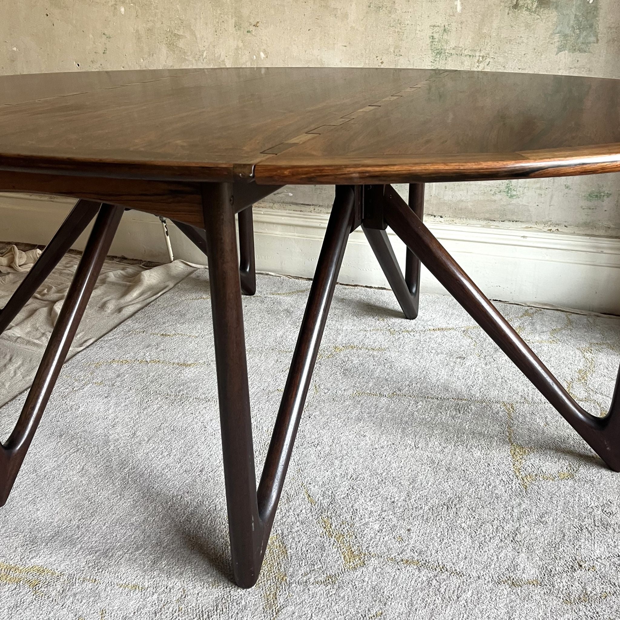 Kurt Ostervig Rosewood Gateleg Dining Table