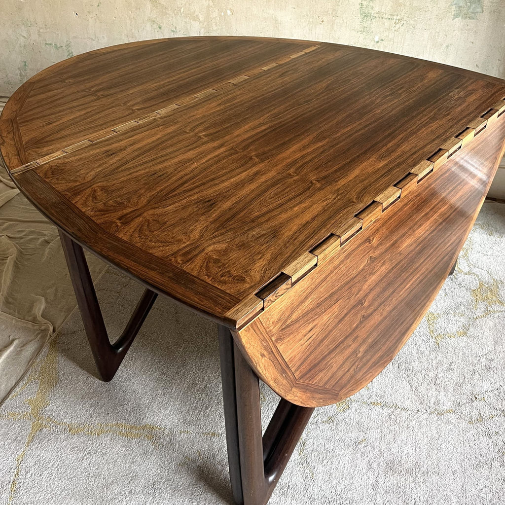 Kurt Ostervig Rosewood Gateleg Dining Table